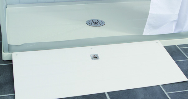Dusch med lågt insteg - Enklare användning av funktionskabiner